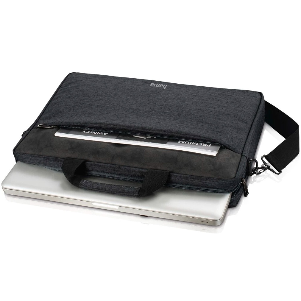 Geanta Hama Pentru Laptop "Tayrona", Pana La 40 Cm (15,6"), Gri Inchis