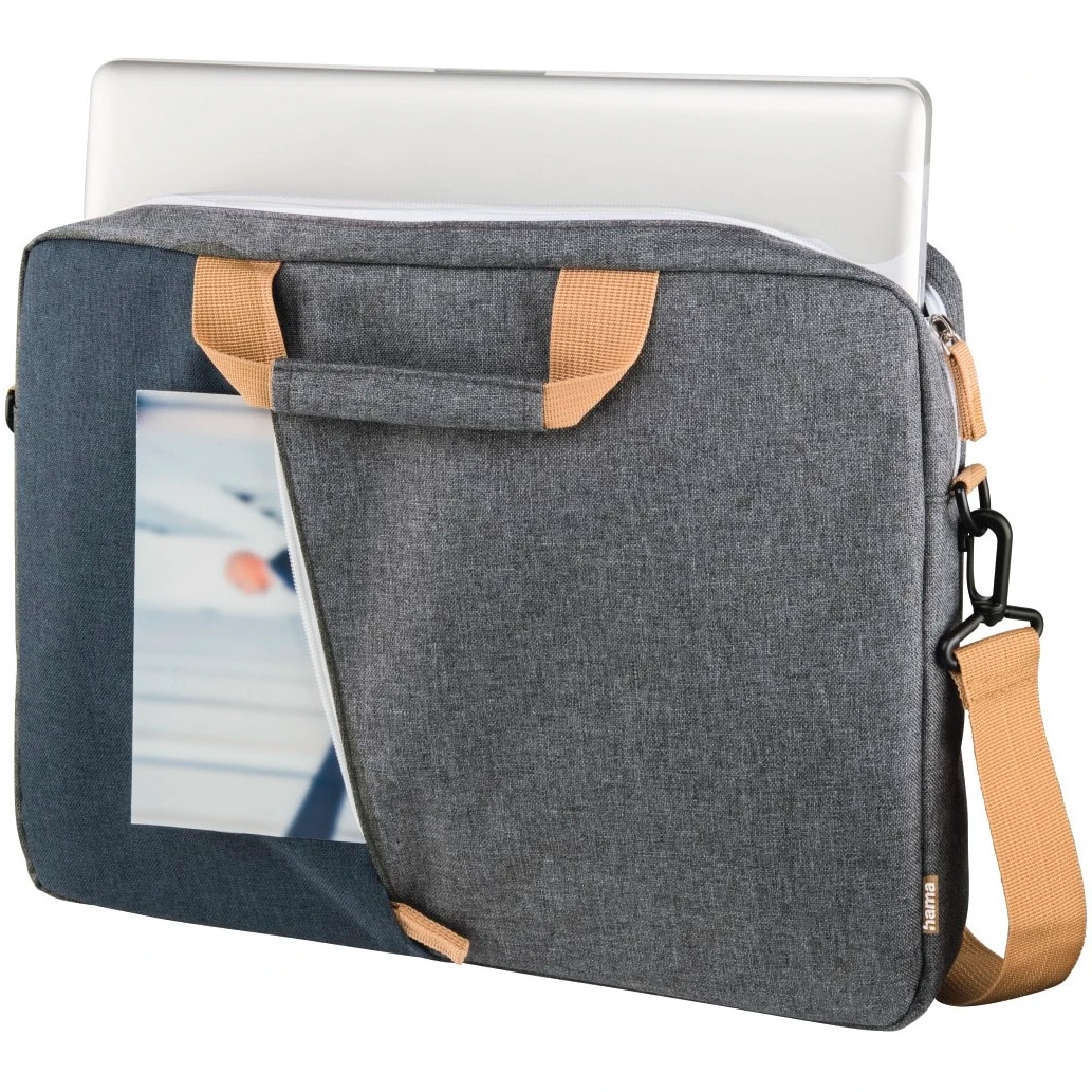 Geanta Hama Pentru Laptop Florence, Pana La 40 Cm (15,6"), Albastru/Gri