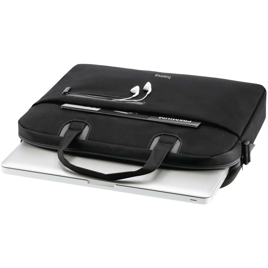 Geanta Hama Pentru Laptop Sydney, Pana La 40 Cm (15,6"), Negru/Gri