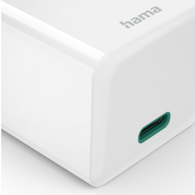 Hama | Cargador Super Mini 220V (20W, 1 Puerto USB-C, QC+PD, Rápido, Para IPhone A Partir Del 11) Color Negro