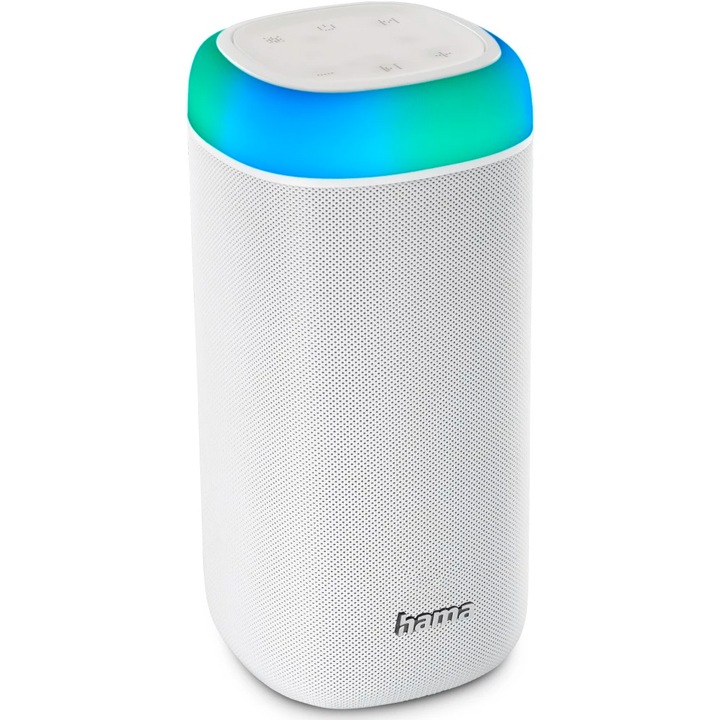 Boxa Hama Bluetooth® Shine 2.0, Led, Rezistent La Stropire, 30W, Alb