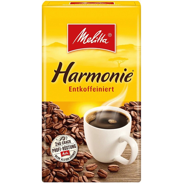 Мляно кафе Melitta Harmonie, Безкофеиново, 500 гр