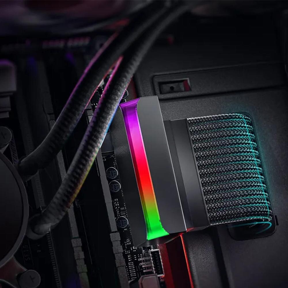 Захранващ адаптер Основна плоча ATX 24 пина 90 градуса, Asiahorse, Led ...