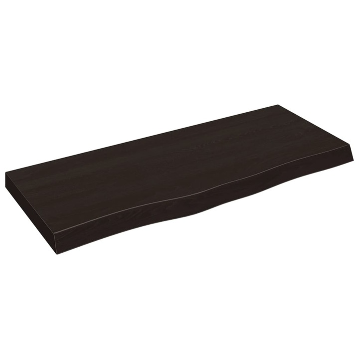 VidaXL sötétbarna kezelt tömör tölgyfa fali polc 100x40x(2-6) cm 363805