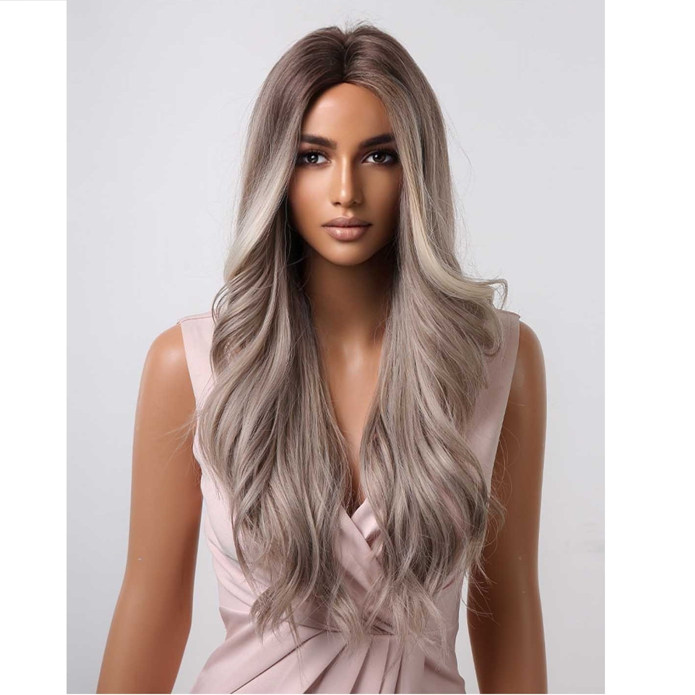 Parrucca Koko Mezza Testa 3/4 Onda Spiaggia Naturale 25" Lunga - Foto 6