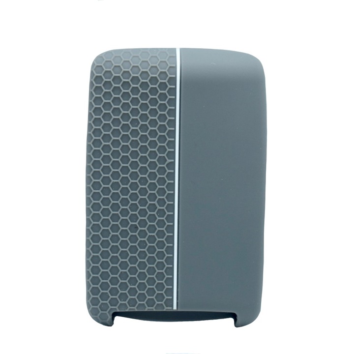 Калъф за ключове Renault/Dacia, спортен модел, съвместими Dacia Duster, Jogger, Logan, Sandero, тъмно сиво/бяло