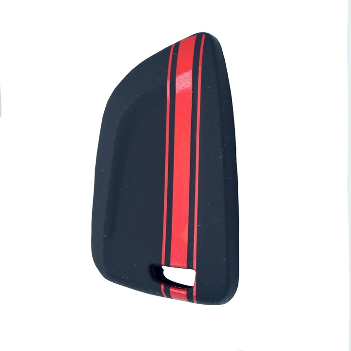 Husa cheie AUTOTOB®, din silicon BMW, red strip, negru