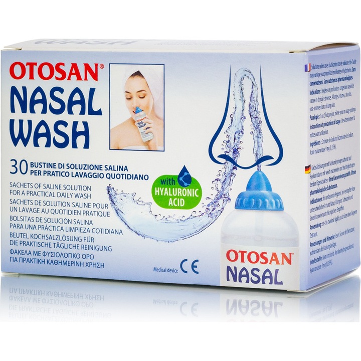 Set 30 pliculete cu solutie salina pentru decongestionarea nazala, Otosan
