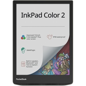 eBook Reader PocketBook InkPad Color 2 PB743C, ecran tactil color 7.8" E Ink Kaleido™ Plus, 32GB, SMARTlight, G-sensor, Bluetooth&WiFi, Argintiu