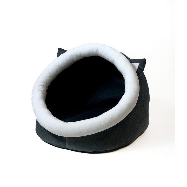 Culcus, Go Gift, 40x45x34, Spuma/Velur, Negru/Alb