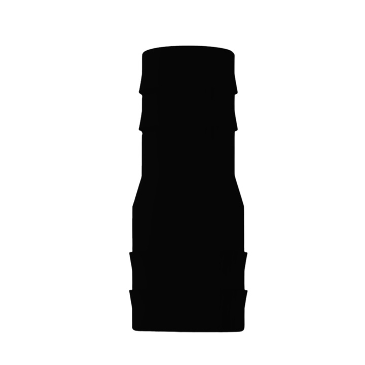 Reductie din plastic pentru furtun, cu un diametru initial de 18 mm si unul final de 15 mm