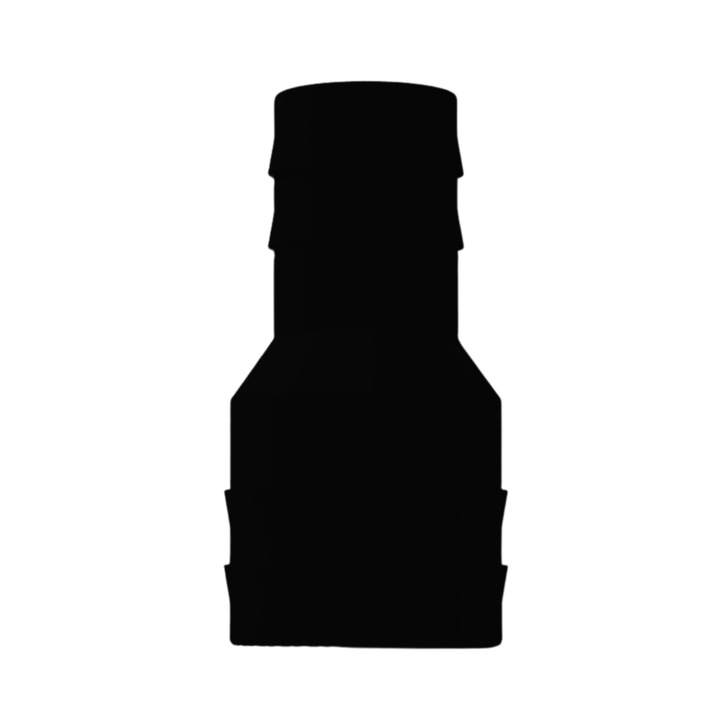 Reductie din plastic pentru furtun, cu un diametru initial de 22 mm si unul final de 15 mm