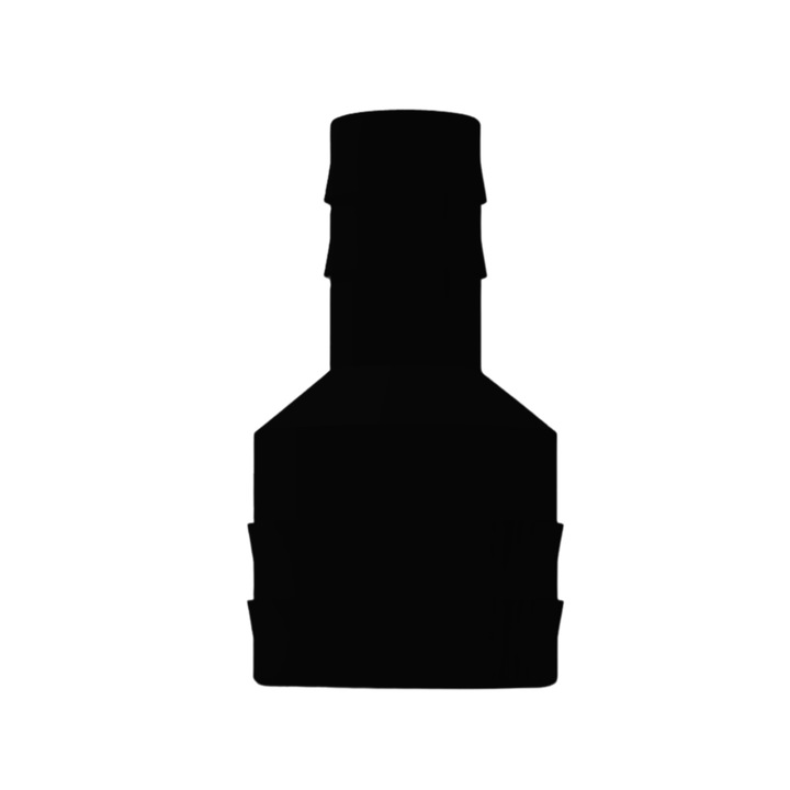 Reductie din plastic pentru furtun, cu un diametru initial de 24 mm si unul final de 12 mm