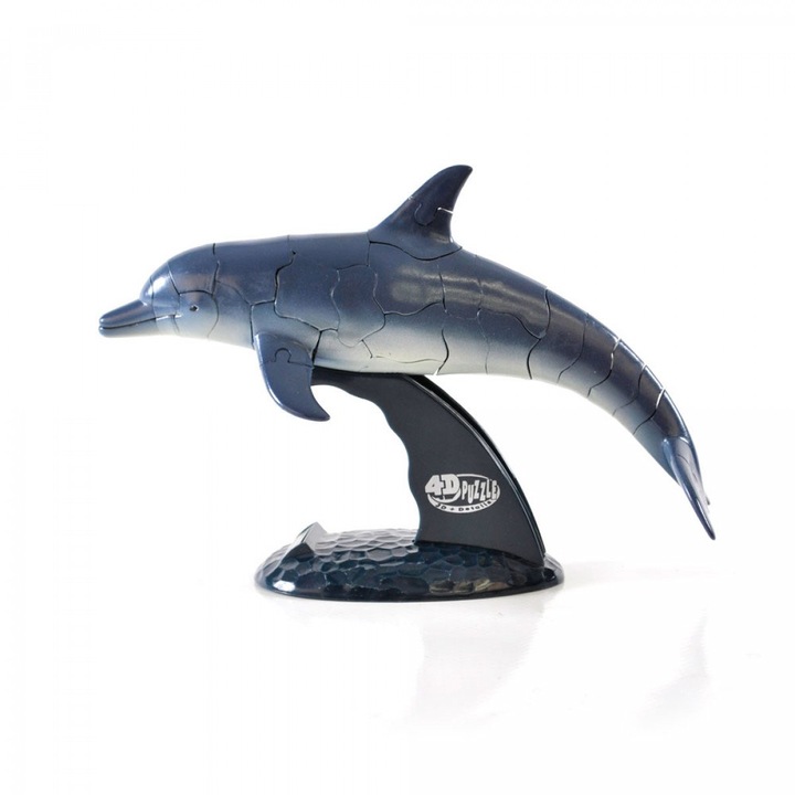 4D пъзел Northern Diver Large Fish Puzzle, модел на делфин, 43 части, дължина приблизително 23 cm, сглобени