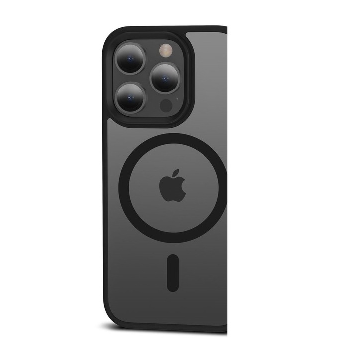 Carcasa TECH-PROTECT MAGMAT MagSafe compatibila cu iPhone 15 Pro Max Matte Black