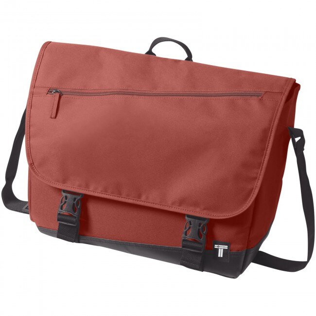 Geanta de umar pentru laptop, VENITIVO®, potrivita pentru laptop pana la 15.6", 2 compartimente exterioare si 3 compartimente interioare, culoare caramiziu
