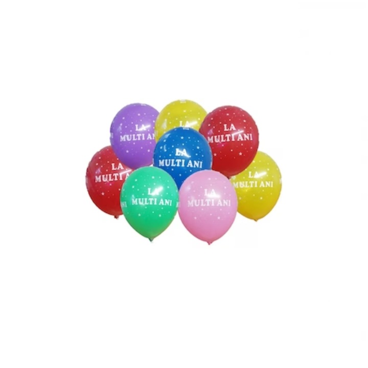 Set 20 baloane latex, Wow Shop, multicolor, La multi ani, 30 cm