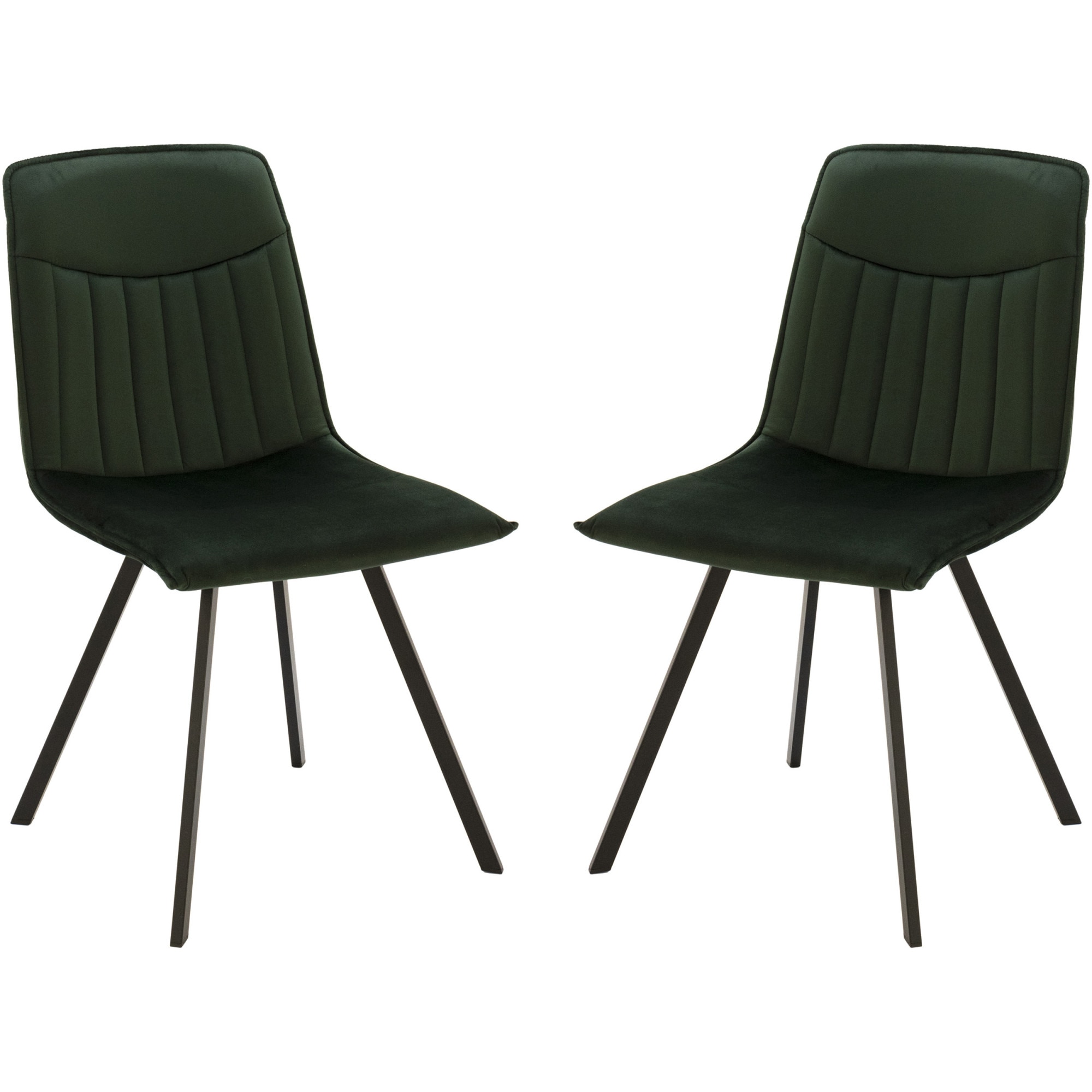 Set 2 scaune dining Kring Freya, metal/catifea, Verde