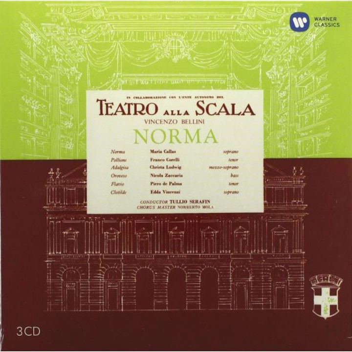 Maria Callas / Christa Ludwig / Franco Corelli / Chorus & Orchestra Of La Scala Milan / Tullio Serafin: Bellini: Norma (1960) [3CD]