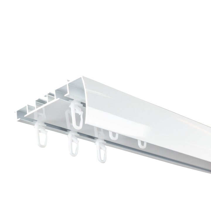 Set sina aluminiu EVO-M, masca integrata, 240 cm(2x120cm), alb