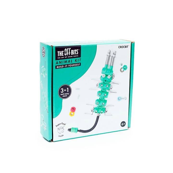 Set de construit cu suruburi si piulite, CrocBit, The OFFBITS, 61 piese