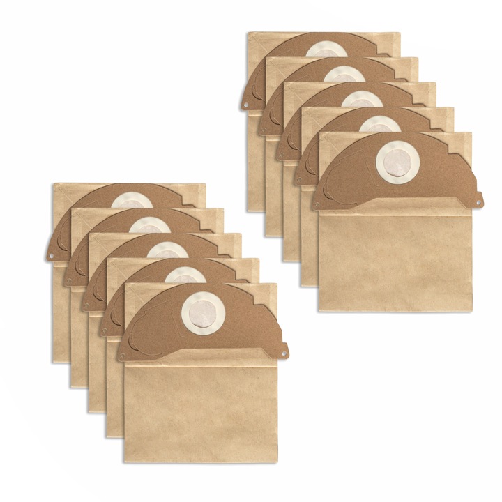 Комплект от 10 торби, съвместими с прахосмукачка KARCHER WD 2, серия A, серия SE, 6.904-322.0