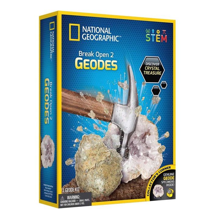 Set educativ National Geographic - Invata sa spargi o geoda