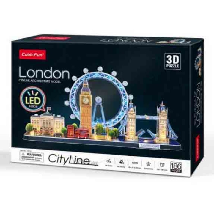 Cubic Fun LED 3D puzzle, London, 186 darab