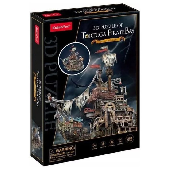 Пъзел 3D Cubic Fun - Tortuga Pirate Bay, 218 части