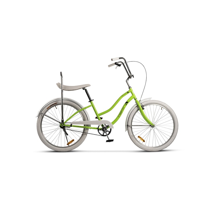 Велосипед City Carpat Liberta C2694A, 26-инчови колела, задна спирачка Torpedo, предна спирачка V-Brake, стоманена рамка, зелено/черно