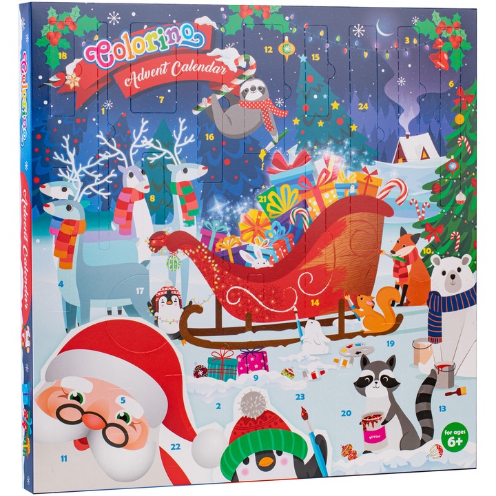 Calendar de advent, Colorino, Coloriaj