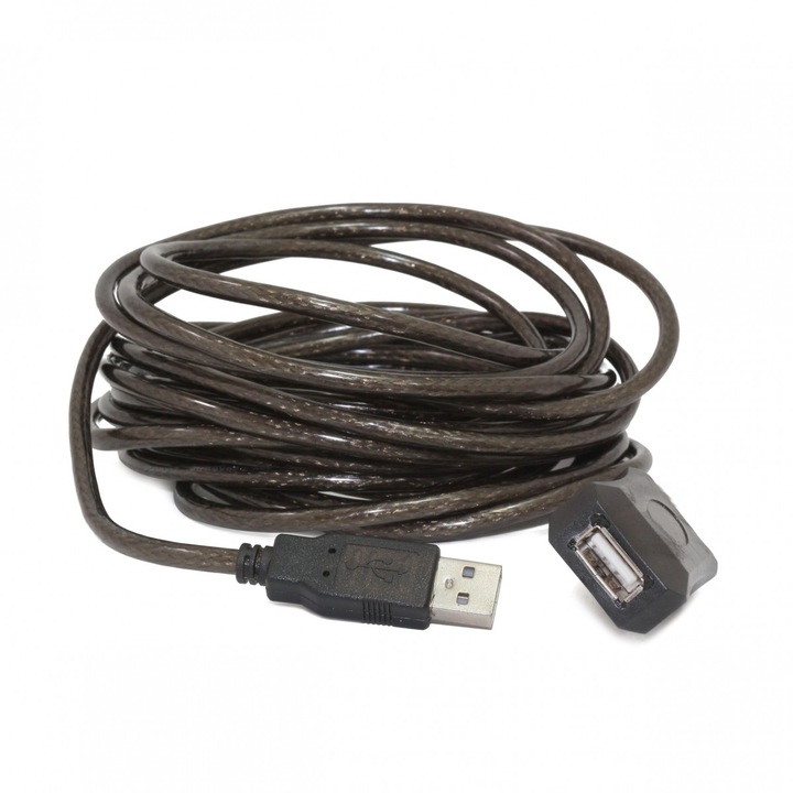 Kábel, Gembird, USB 2.0 M-USB 2.0 F, 5 m, fekete