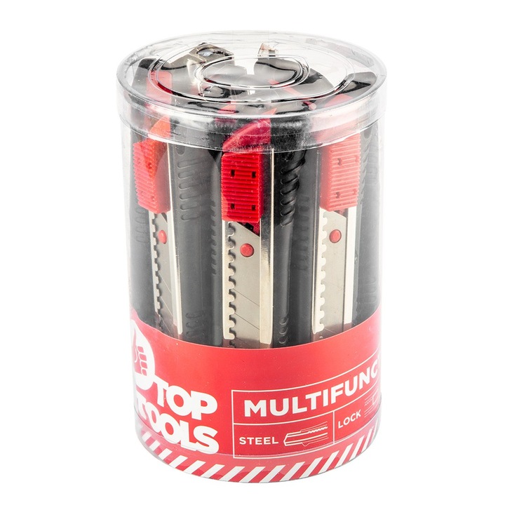 Set 12 cuttere, Top Tools, 18 mm