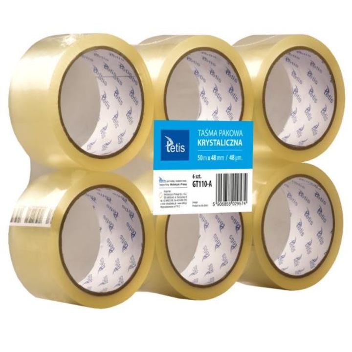 Scotch tape készlet, Tetis, 48mm x 50m, 6 tekercs