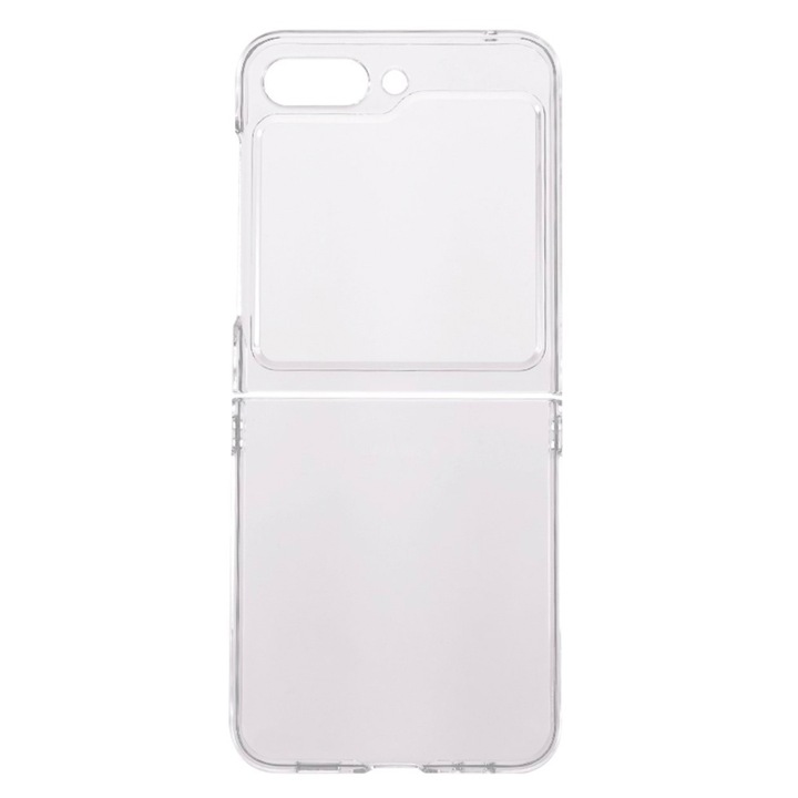 Защитен калъф, съвместим със Samsung Galaxy Z Flip 5, FONIX InvisiCover, Тънък дизайн, Ергономичен, Повдигнати ръбове, 2 броя, Прозрачен