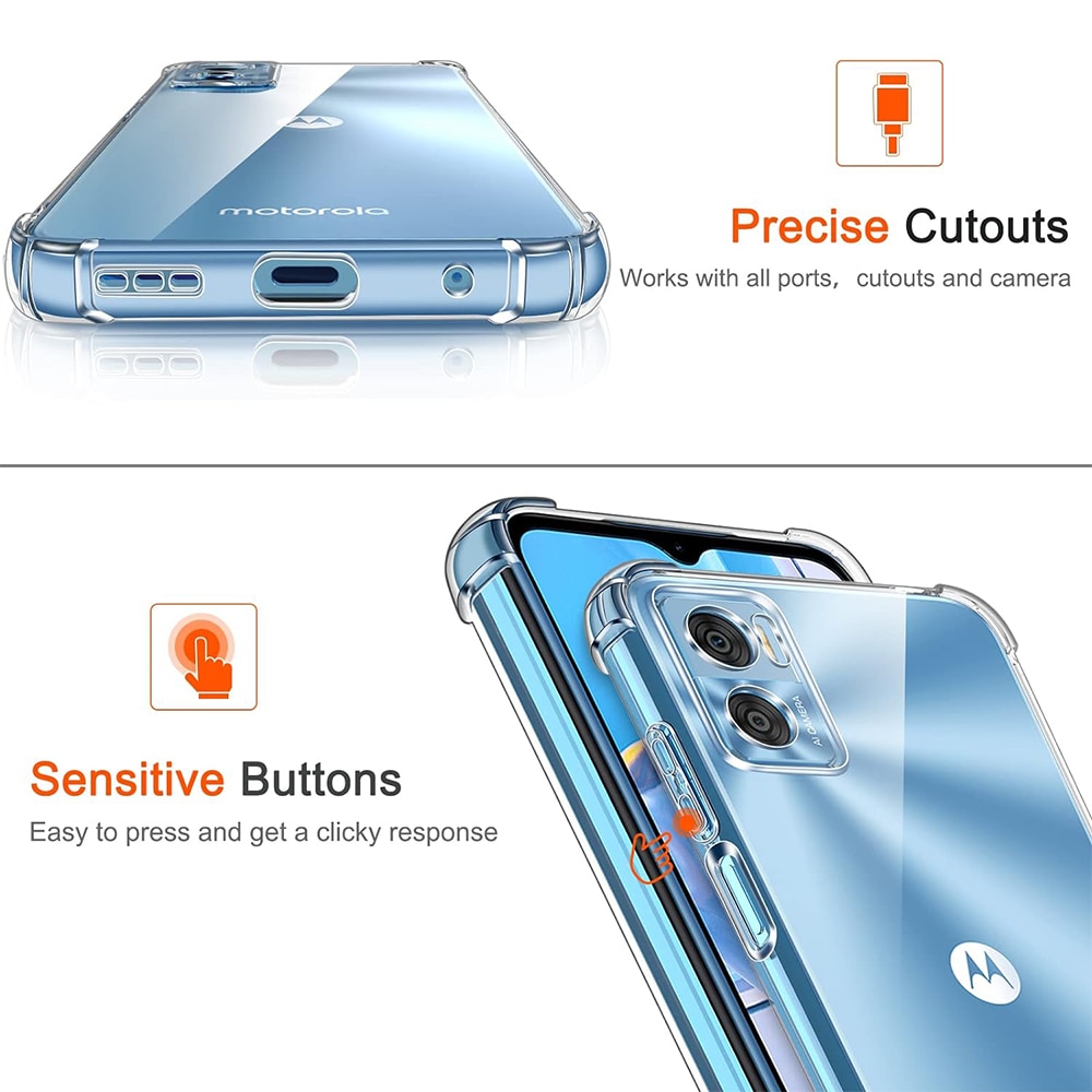 Husa compatibila cu Motorola Moto G84, Protectie antisoc, Silicon Ultra Slim High Tech, Crystal Clear