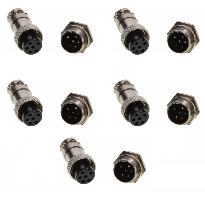Set 5 Bucati Conector Tip Aviator 6 Pini