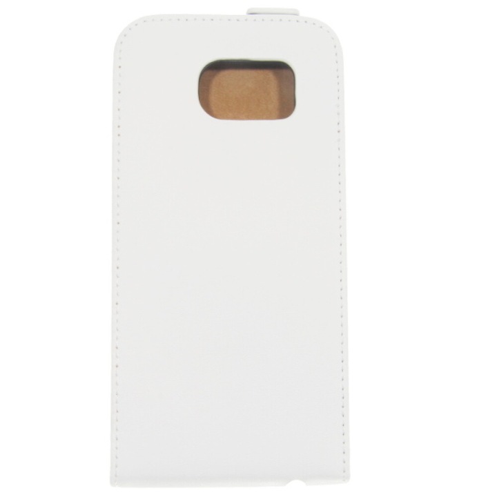 Husa de protectie din piele pentru Samsung Galaxy S6 L926, Alb
