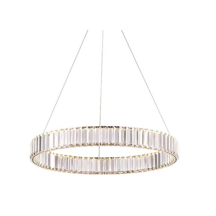 Candelabru, AL, Iluminar, LED, Bohemia Brass 60Inel de Cristal 60cm Alama