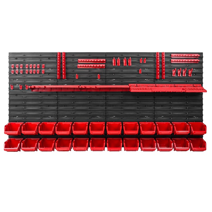 Szerszámrendező panel, SimpleThing, polipropilén, fekete/piros