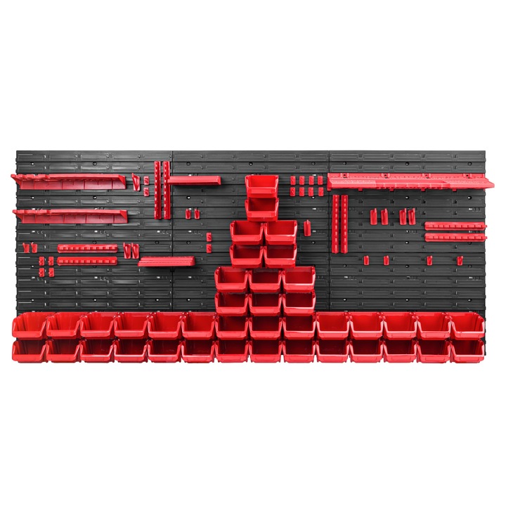 Szerszámrendező panel, SimpleThing, polipropilén, fekete/piros
