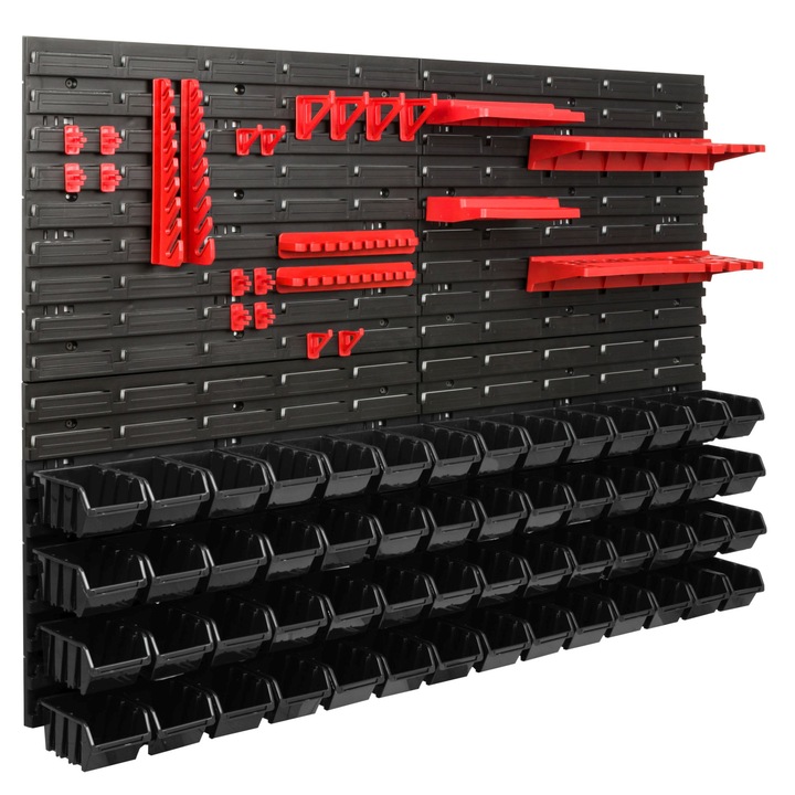 Szerszámrendező panel, SimpleThing, polipropilén, fekete/piros