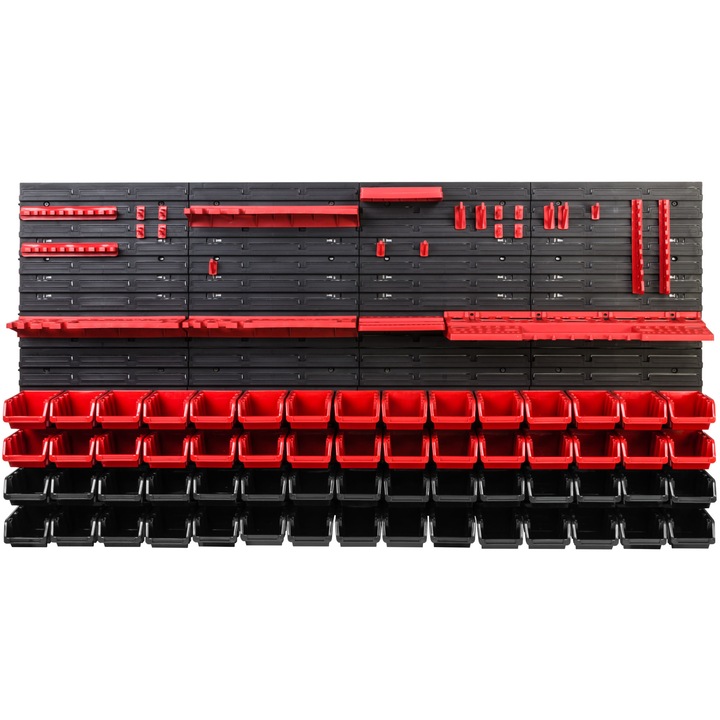 Szerszámrendező panel, SimpleThing, polipropilén, fekete/piros