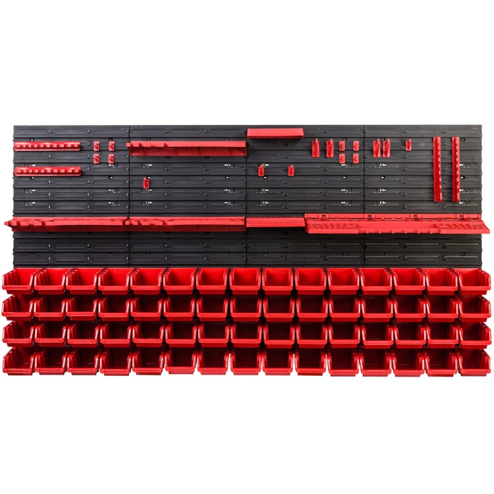 Szerszámrendező panel, SimpleThing, polipropilén, fekete/piros
