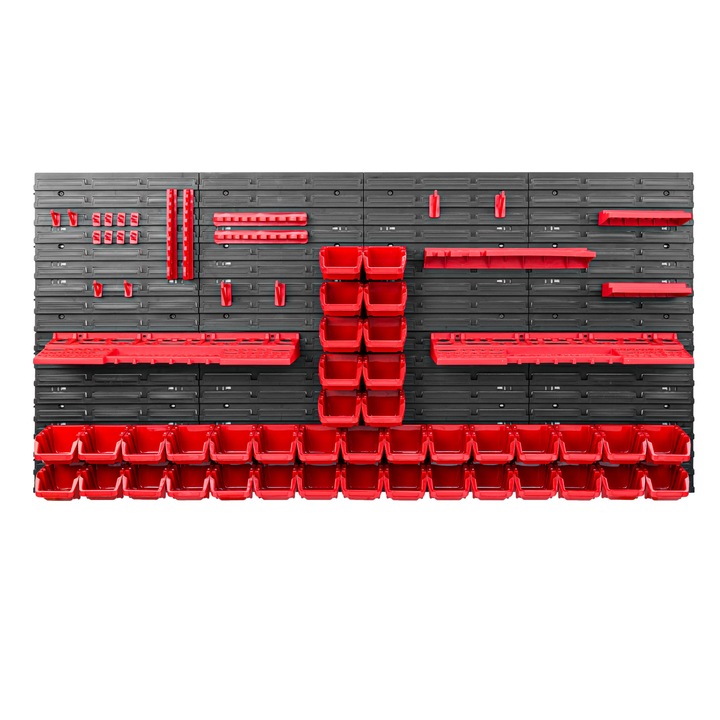 Szerszámrendező panel, SimpleThing, polipropilén, fekete/piros