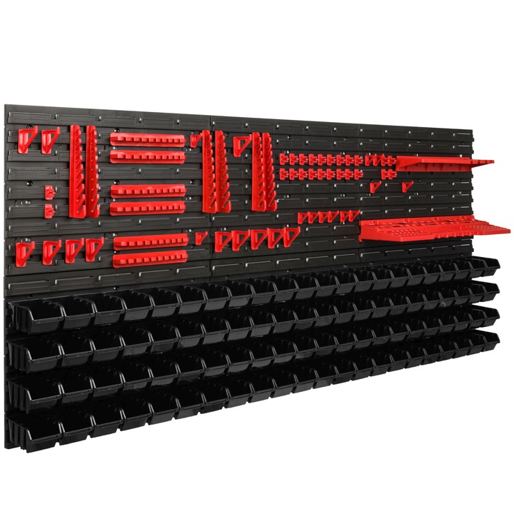 Szerszámrendező panel, SimpleThing, polipropilén, fekete/piros