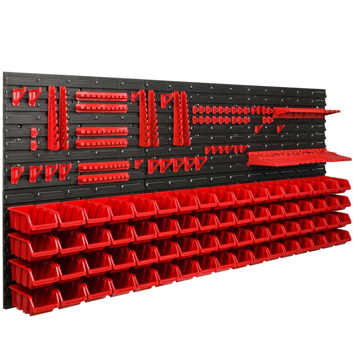 Szerszámrendező panel, SimpleThing, polipropilén, fekete/piros