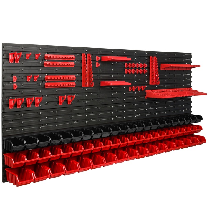 Szerszámrendező panel, SimpleThing, polipropilén, fekete/piros
