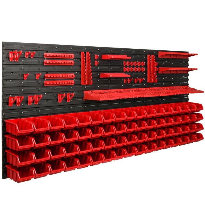 Szerszámrendező panel, SimpleThing, polipropilén, fekete/piros
