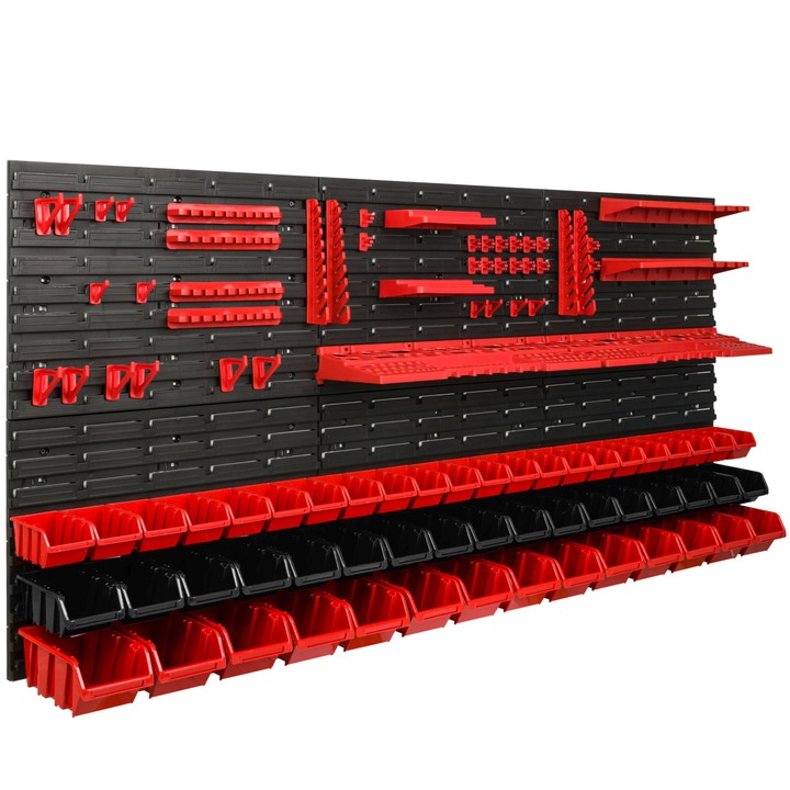 Szerszámrendező panel, SimpleThing, polipropilén, fekete/piros